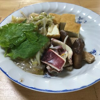 イカと厚揚げの野菜あんかけ